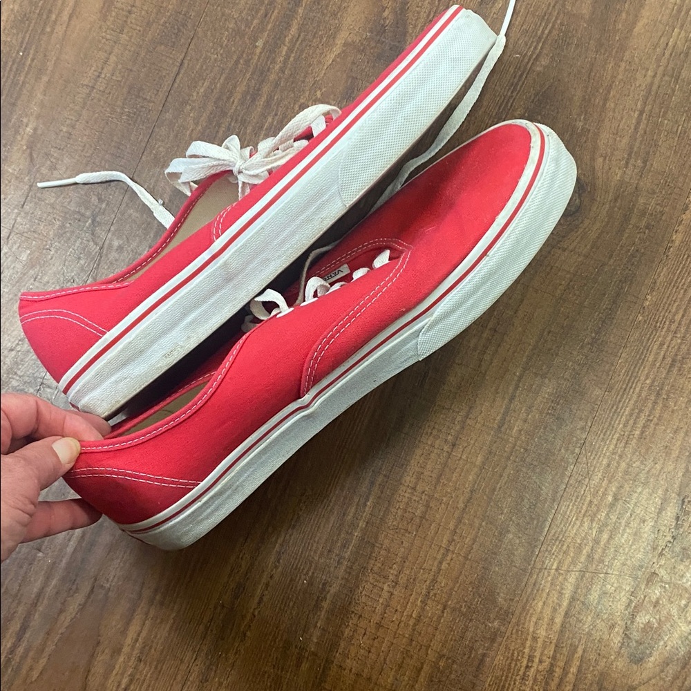 Men's Vans Red Canvas Boat Shoes, sz 11.5. - Picture 6 of 8